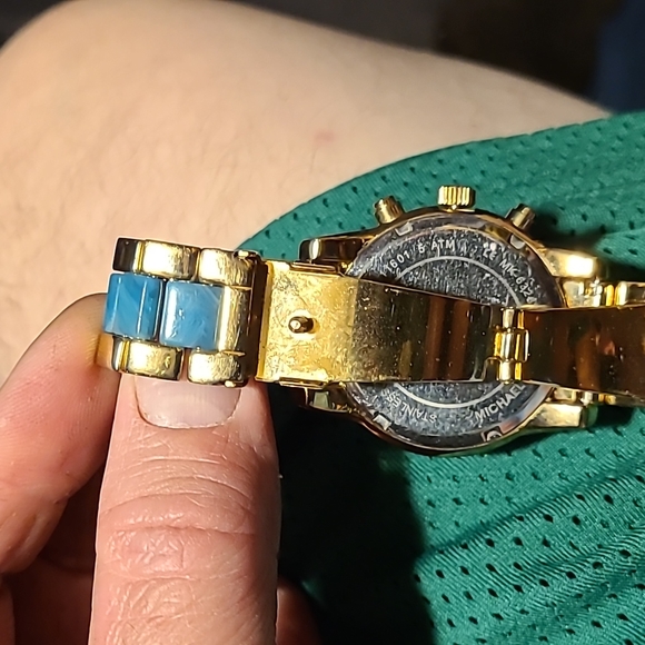 MICHAEL KORS "Ritz" (MK6328) Gold/Teal  Women's Watch - Picture 2 of 2